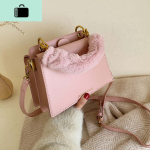 女士百搭毛毛单肩包2020春夏季新款潮时尚小包包女洋气毛绒斜挎包NEW LAKE女士单肩包