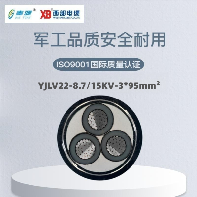 秦源牌 YJLV22-8.7/15KV-3*95mm² 铝芯电力电缆 元/米 定制商品 联系客服