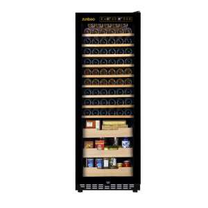 尊堡 BJ-508A 智能恒温酒柜 玻璃展示冷藏红酒柜茶叶饮料药物柜移动酒窖 红木纹 层架+托盘