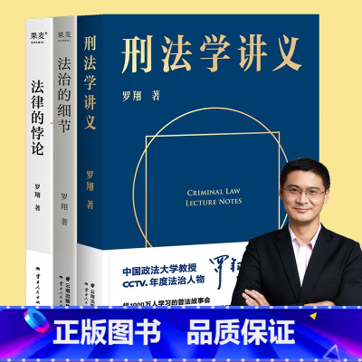 [正版]刑法学讲义+法治的细节+法律的悖论(套装3册) 罗翔讲刑法 法律随笔集 法律通识读物 法律知识科普 案例解析
