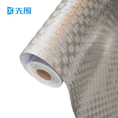 先围 厨房铝箔贴纸 5m*60cm*0.16mm银色钱币纹 卷