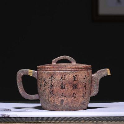 美帮汇紫砂壶镇学汉瓦茶壶雨中砂原矿段泥柴烧全手工段泥壶