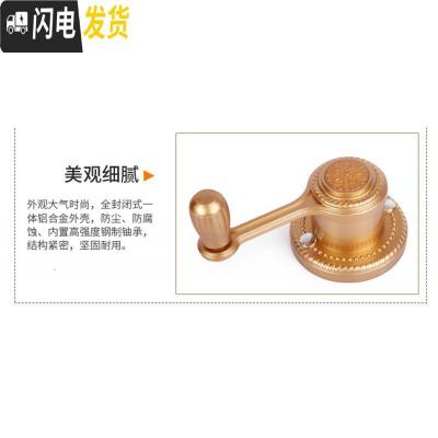 三维工匠加厚手动三杆式单杆晒被晾衣杆 阳台双杆式手摇升降 [原款]2.0米双杆+不带安装