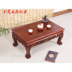 仿古实木质炕桌炕几榻榻米矮桌榆木中式飘窗茶几方地桌小桌子