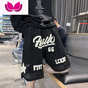 七斓美式篮球短裤男夏季潮牌ins休闲五分裤嘻哈高街潮流运动宽松裤子