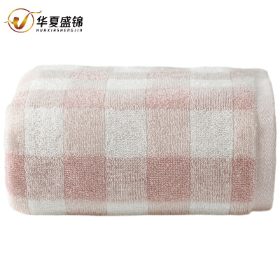 华夏盛锦时光格子毛巾HXSJ-96369/条