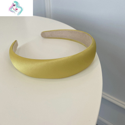 韩国绸缎面纯色发箍ins简约网红优雅气质百搭中宽边压发发箍你那么美11.浅粉色发夹