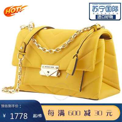 MichaelKors迈克科尔斯MK女包Cece系列黄色绗缝皮革中号斜挎单肩包30T9G0EL8L-719默认