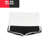 YIBUSHENG撞色弹力休闲短裤女季紧身低腰直筒裤子辣妹打底裤运动a字热裤