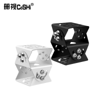 监控大鸭嘴头支架加厚防爆铝合金三维支架大型摄像机万向调节底座105*100*96mm个