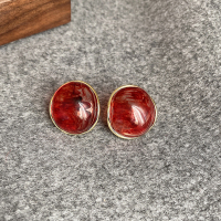 安可拉红法式复古港风耳环女2024新款高级感轻奢气质高档耳钉耳饰送女朋友老婆情人节七夕生日礼物