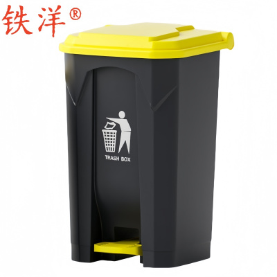 铁洋 塑料垃圾桶 50L特厚 个