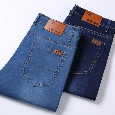 吉普战车(JIPUZHANCHE)2021年春夏新款牛仔裤男士弹力直筒宽松舒适时尚休闲男士牛仔裤长裤子款