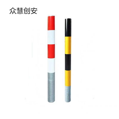 众慧创安 预埋钢管警示柱 预埋式防撞柱 隔离柱 89mm*1000mm 个