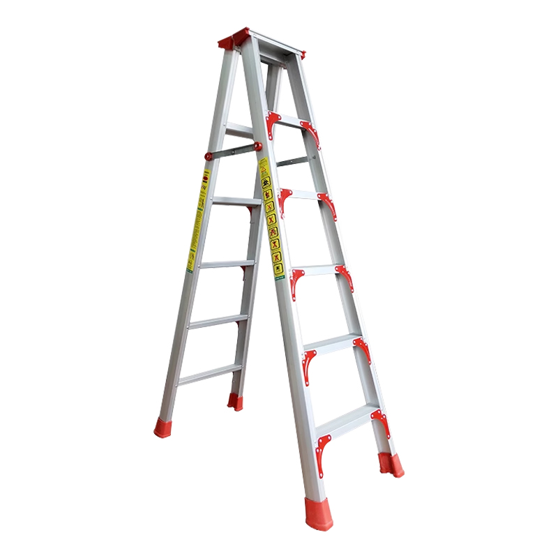 翌嘉YJ-20168铝合金人字梯家用折叠梯双面扶梯加厚六步梯2米