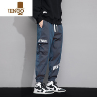 YANXU渐变镭射工装裤子男2023秋款潮牌ins痞帅宽松束脚男士休闲裤秋季