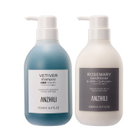 安芝莉岩兰草自然蓬松洗发水500ml+护发素500ml