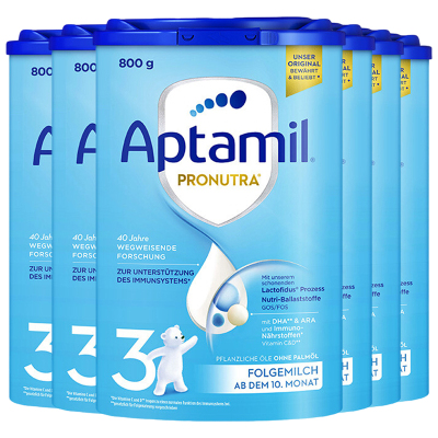 [6罐装]Aptamil德国原装进口爱他美经典版3段10-12个月婴幼儿配方奶粉800g
