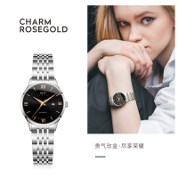 瑞士I&W CARNIVAL 手表女士全自动机械表 女表进口机芯时尚商务简约防水精钢腕表生日礼物日历款8510L