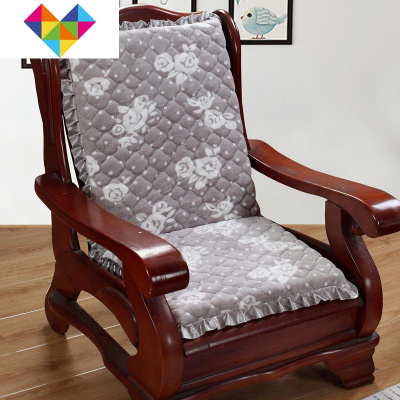 单人实沙发木头套装冬季组合防滑坐垫沙发木质座垫带红木靠背加厚时光留恋（法兰绒）宽50深45高60（优质绵）御蓝锦