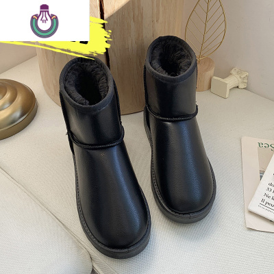 FISHBASKET2020年秋季新款时尚冬季雪地靴女短筒加绒加厚面包鞋防水防滑棉鞋靴子