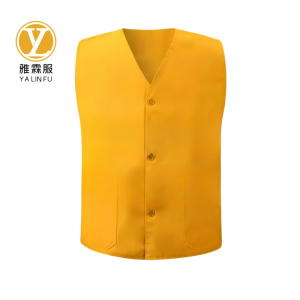 雅霖服 劳保马甲YLF24ZS166 黄色 件