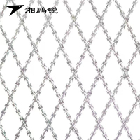 湘鹏锐 热镀锌刀刺防护网 高500mm孔径150*75mm 米