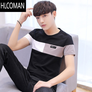 HLCOMAN2025新款韩版潮流半袖潮牌男装polo衫上衣服体恤男士短袖t恤夏季