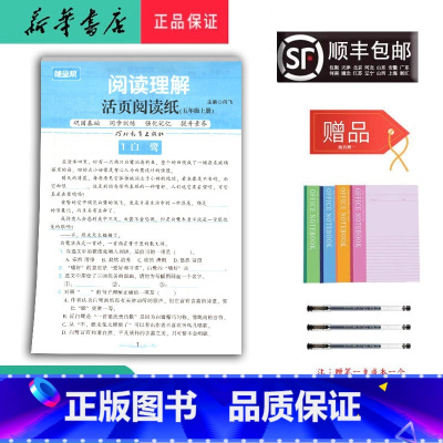 语文 五年级上 [正版] 2024秋 随堂帮 阅读理解 活页阅读纸 五年级上册 人教版