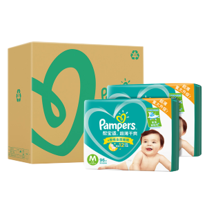 帮宝适 (Pampers) 超薄干爽纸尿裤M192片新生儿尿不湿中号(6kg-11kg)