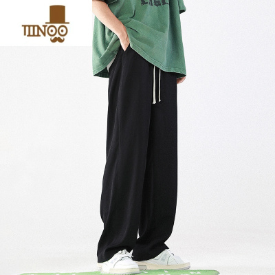 YANXU@执行周期 休闲裤子男款夏季薄款日系潮牌bf美式宽松直筒运动长裤