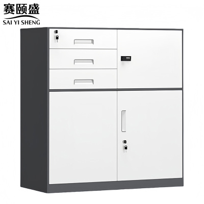 赛颐盛窄边文件柜偏三斗台