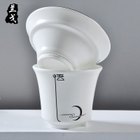 美帮汇定窑羊脂白瓷茶滤 陶瓷茶漏 功夫茶具配件 茶叶过滤茶隔滤网
