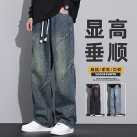 广州新塘的牛仔裤男高端个性潮流设计宽松欧美风男士直筒裤青少年_60