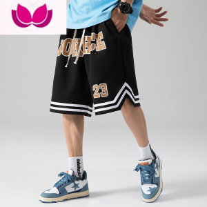 七斓大码美式篮球短裤男士潮牌夏季薄款加肥加大男裤子宽松五分大裤衩