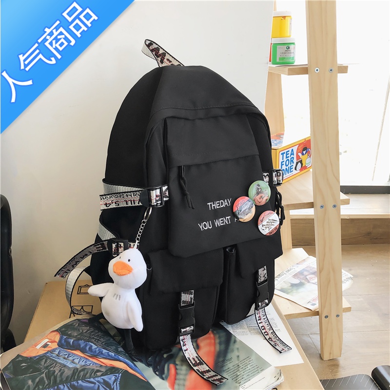 FENGHOU大学生书包男韩版高中潮流双肩包女大容量初中生男生旅行背包ins旅行包男女
