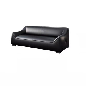 迅迈 三人位办公沙发 简约现代休闲休息区黑色极简商务会客接待办公室沙发组合