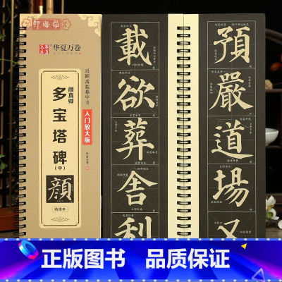 [正版]学海轩颜真卿多宝塔碑中入门放大版近距离临摹字卡米字格简体角注扫码看视频教学成人初学者颜体楷书毛笔临摹书法字帖