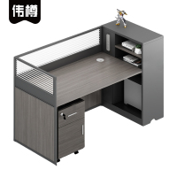 伟樽屏风办公桌单人位带一柜120*60*110cm套