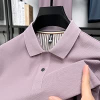 恒源祥夏季100%纯棉短袖t恤男中老年翻领POLO衫休闲爸爸装上衣服C