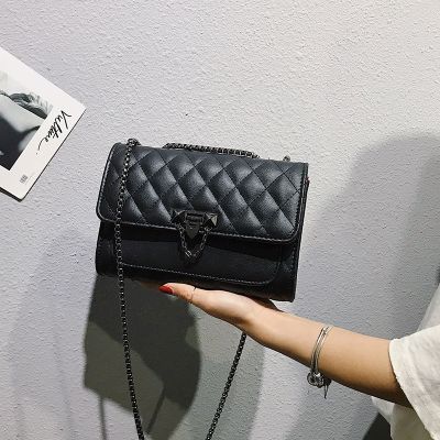 派尼美特包包女2020新款韩版质感菱格链条包单肩斜挎女学生小方包