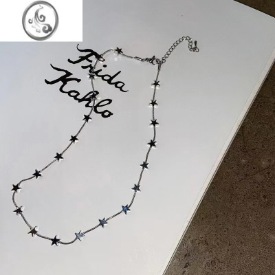 JiMi不掉色~银色星星做旧复古ins项链银欲夏百搭高级质感星星锁骨链