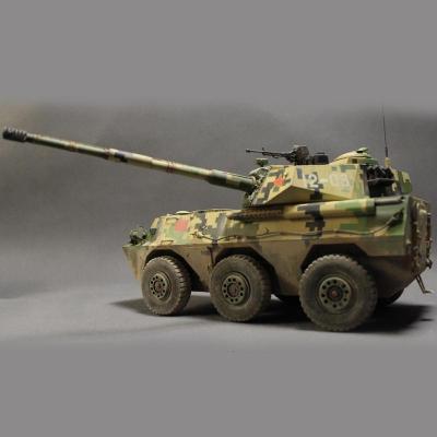 小号手军事拼装反坦克炮模型火炮1/35大炮车中国PTL02轮式突击炮模型+胶水+工具套