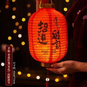 2026马年新年灯笼手工材料儿童手提发光花灯卡通过年元宵灯笼3750