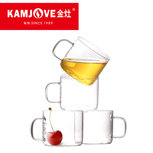 KAMJOVE/金灶 K-106 玻璃杯套装 手工吹制耐热玻璃杯子 水具水杯花草茶杯 茶具小咖啡杯水杯玻璃小茶杯玻璃水杯 K-106【4只装】
