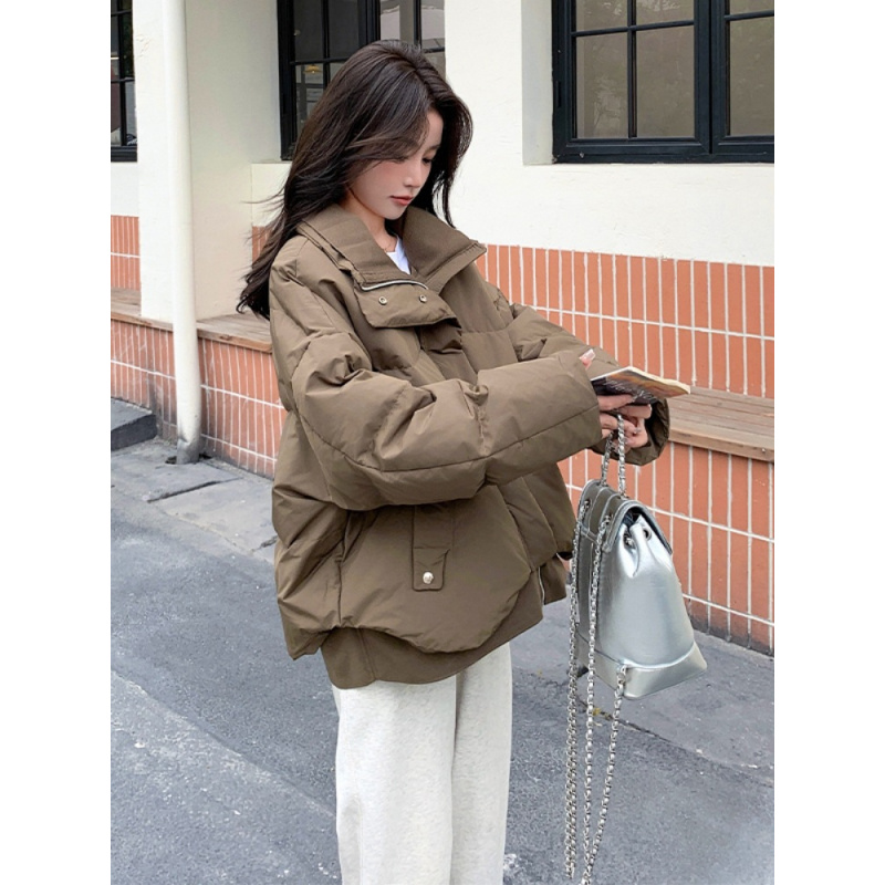 年新款棉服女冬短款韩版小个子外套潮流加厚休闲棉衣宽松棉袄