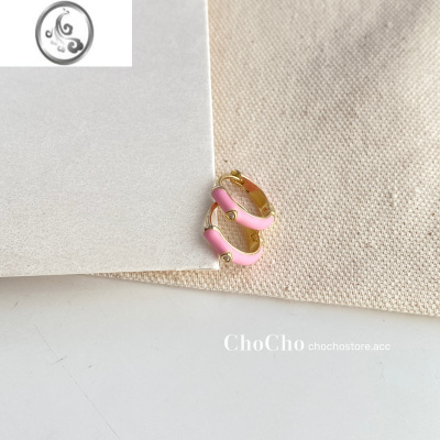 JiMichocho/彩色滴釉耳扣韩国小众设计感耳环少女气质高级感耳钉耳饰