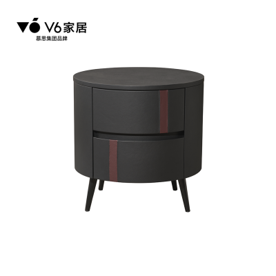V6家居简约现代床头柜50x51cm木质喷漆带阻尼滚轮抽屉设计实用小户型卧室收纳家具