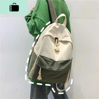 ins风书包女简约百搭校园小清新初中学生背包2020新款高中双肩包NEW LAKE