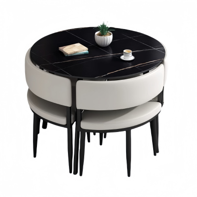 悦兴诚岩板桌 一桌4椅80*75cm 套